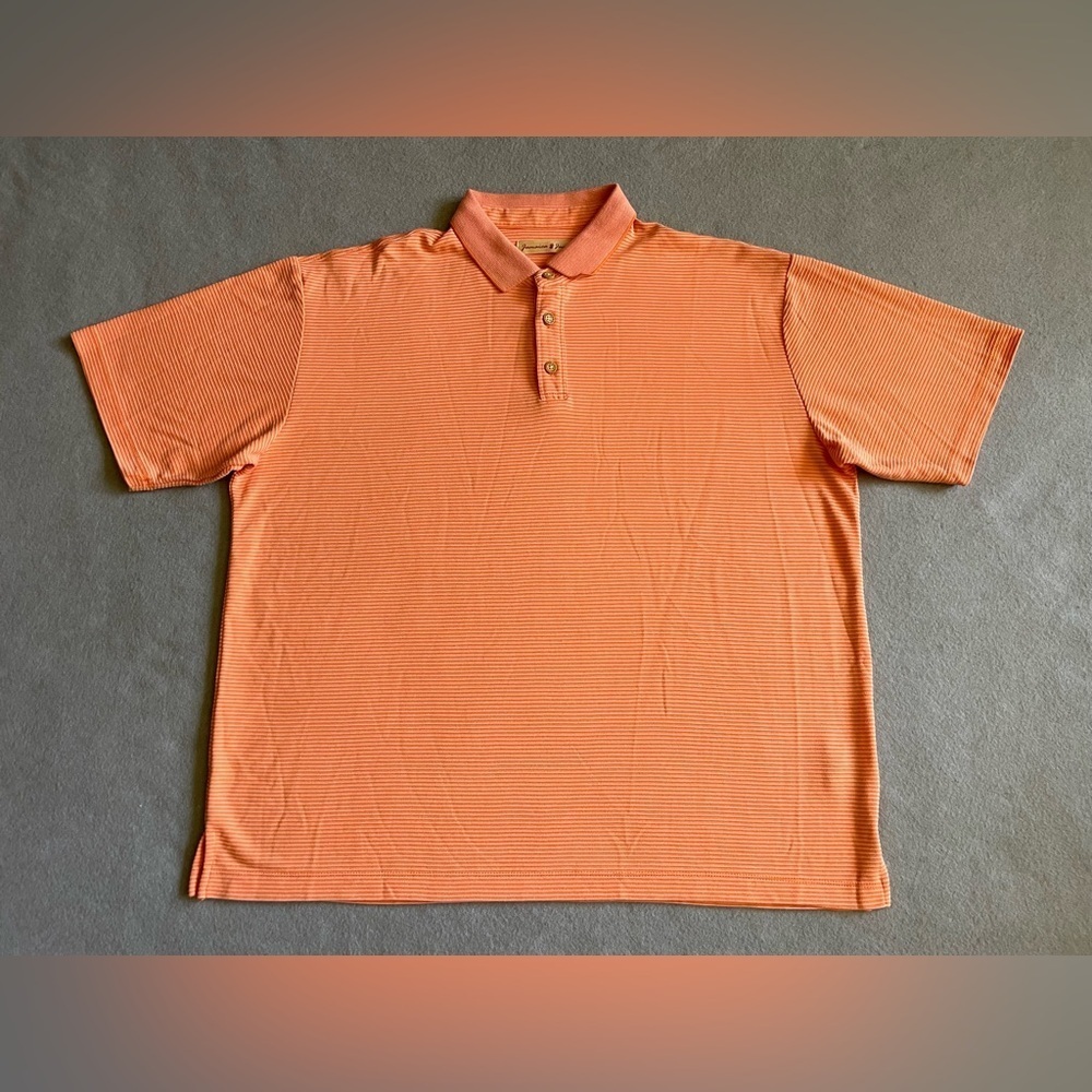 Jamaica Jaxx Men’s Orange Polo Shirt Size XL Modal Blend Casual Comfort